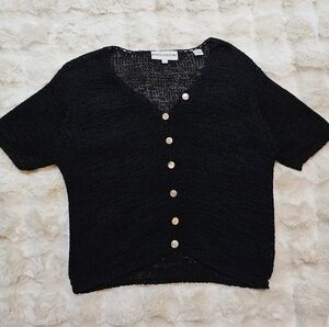 Vintage Marisa Christina Nitted Button-up Shirt Sz L